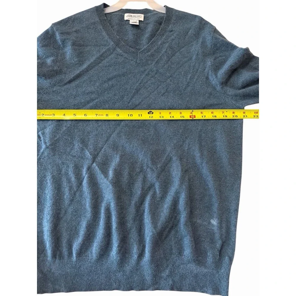 Piattelli Barneys New York Men’s 100% Cashmere‎ V-Neck Sweater Size L Blue Teal